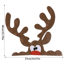 Festive Christmas Decor Stickers: Elk, Snowman & Santa Claus (Style B)