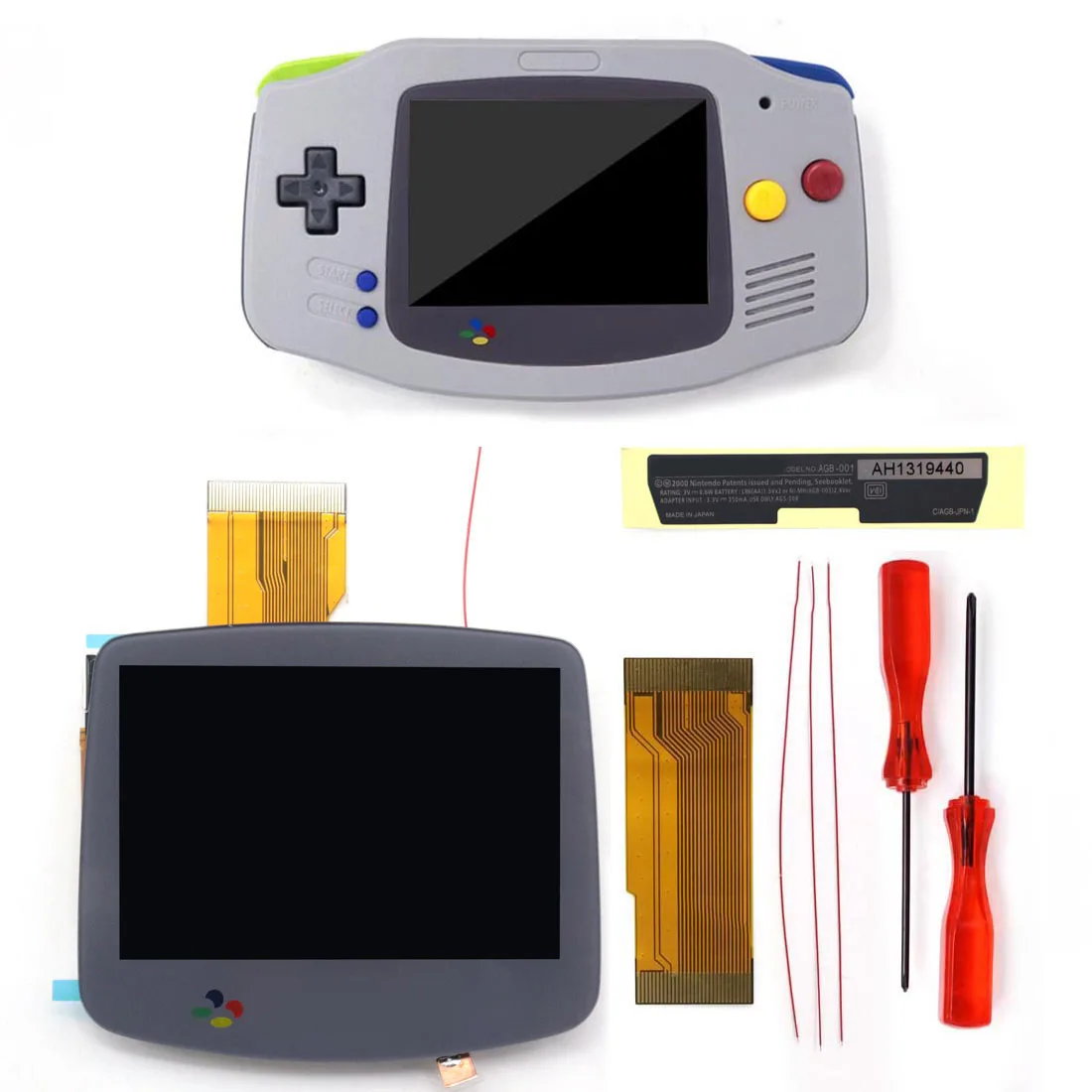 ゲームボーイアドバンス IPS V5 ラミネート液晶 キット 2023 新しい V5 ドロップイン GBA IPS ラミネート LCD バック