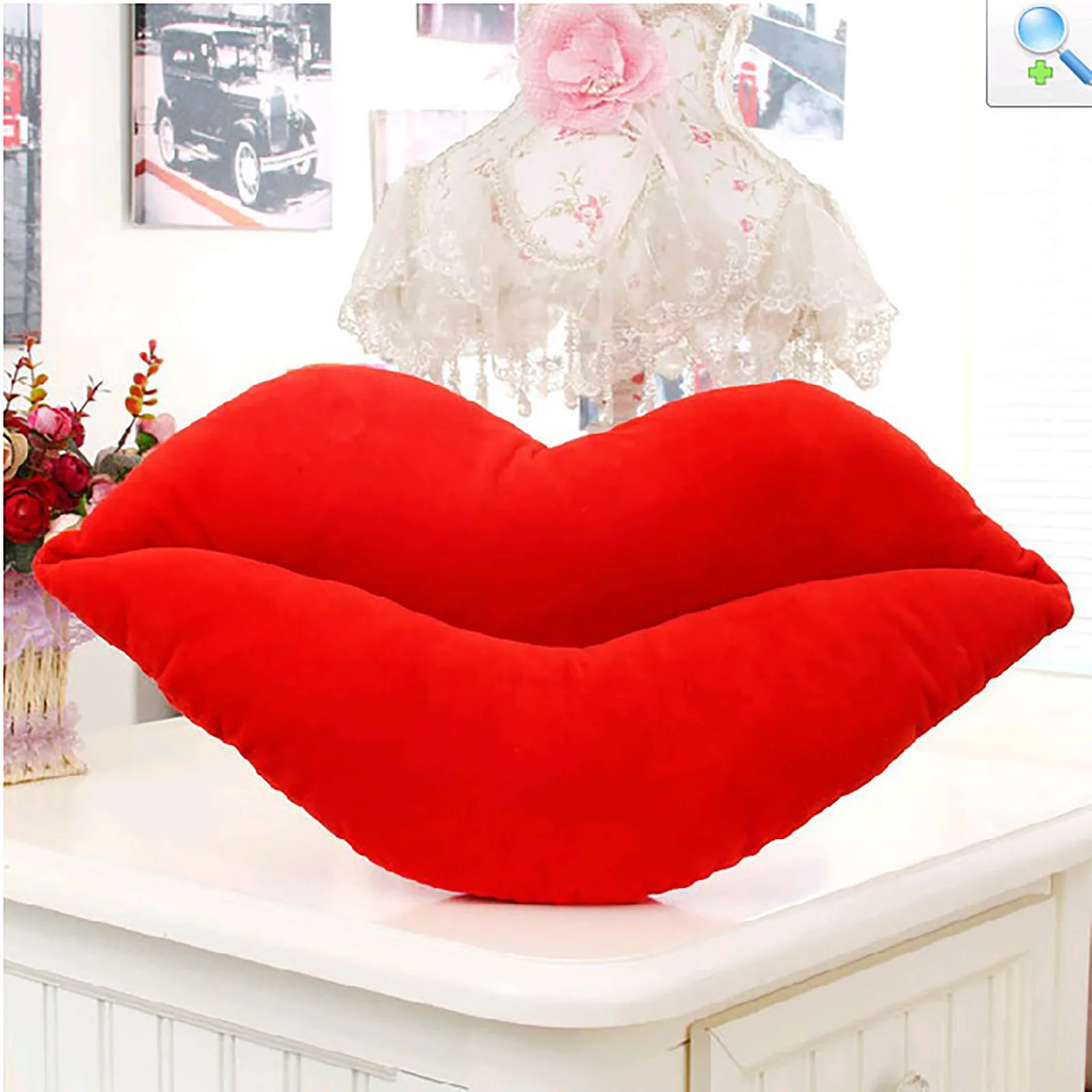 30cm Creative Sale Lip Shaped Pillows Solid Color Cute Soft Plush Home Decoration Throw Pillow Sofa Waist Cushion Valentine Gift 4