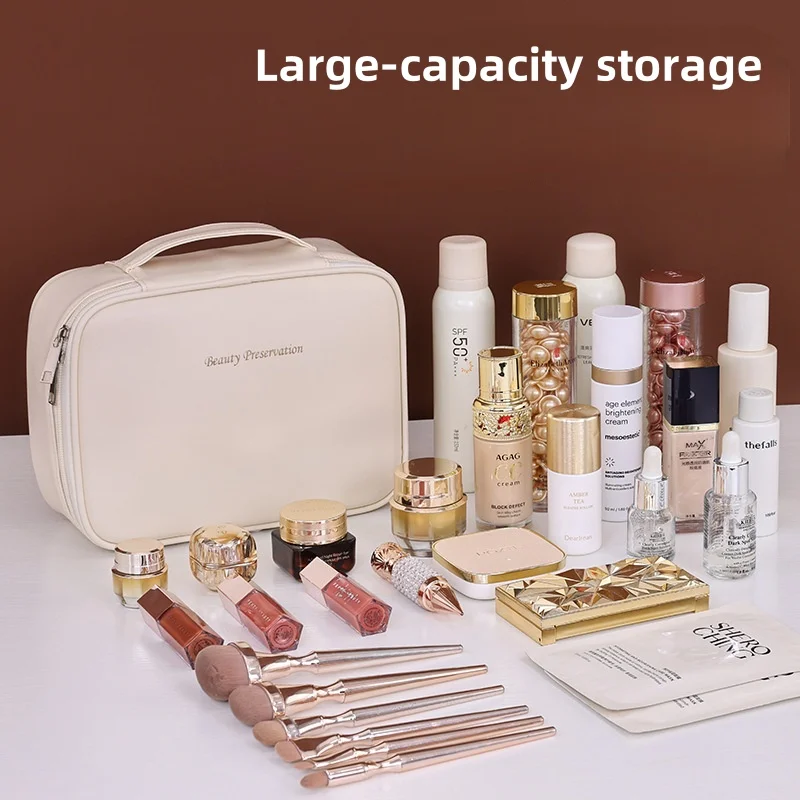 New Fashion Women's Cosmetic Bag Portable Storage Bag Large Capacity Luxury Makeup Bag Travel Organizer Essentials Toiletry Bags - 3