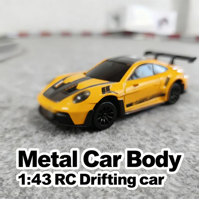 1/43 RC Car RC Drift Car with ESP Gyroscope Full Proportional Control 4WD Metal Body 2 Sets Tires Realistic Drifting Kids Gift 1