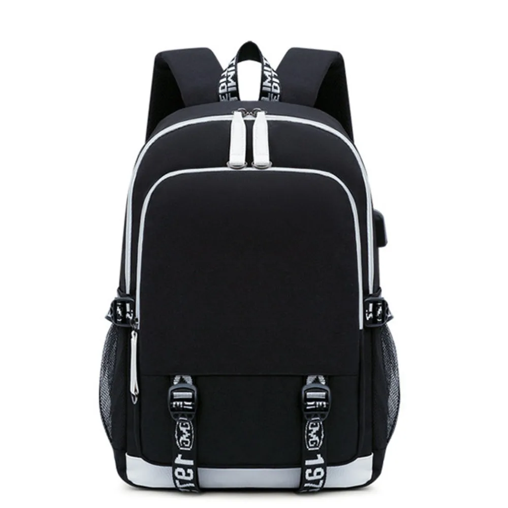 Leisure Double Back Campus Personalized USB Charging Book Bag Trendy Fashion Backpack Ridge Protection Large Capacity_voghion.com