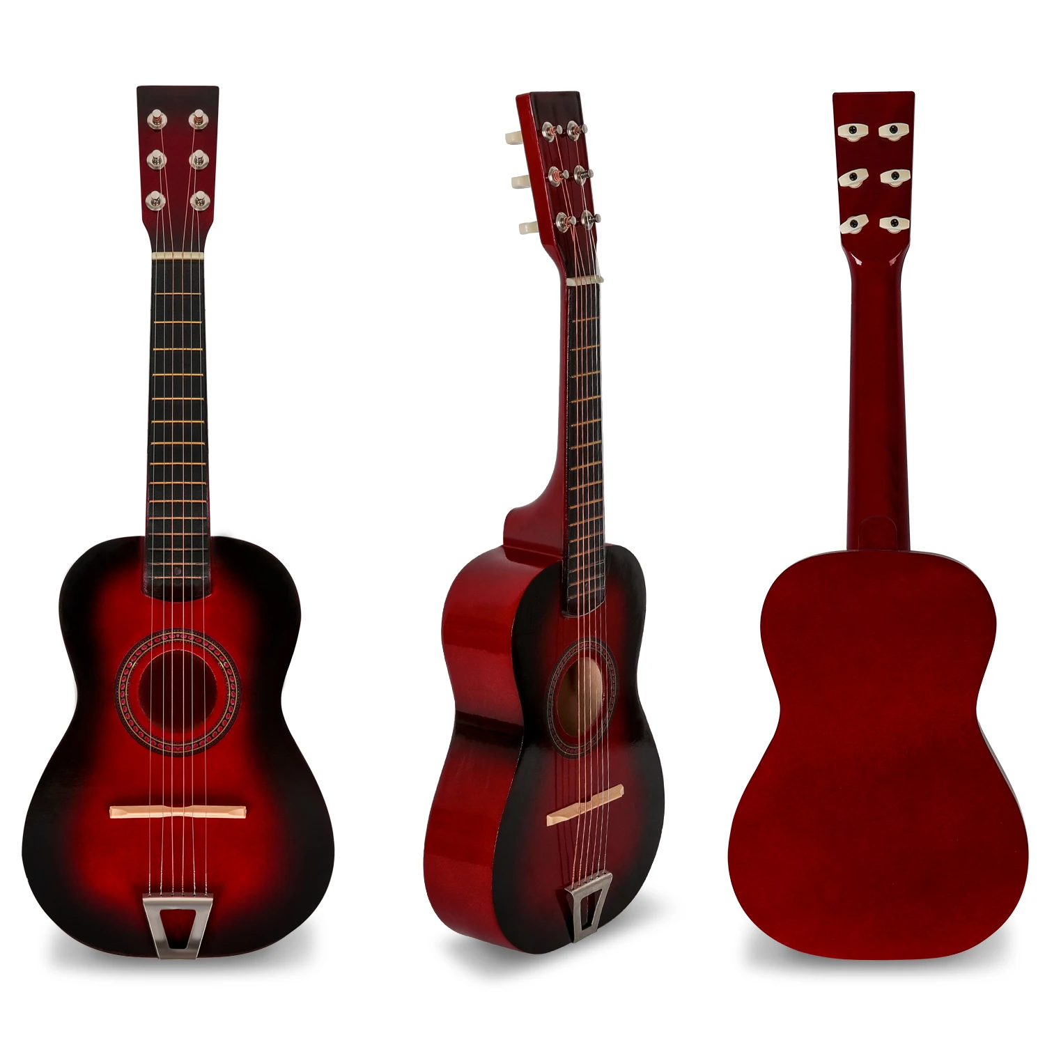 21 Inch Acoustic Guitar Classical Acoustic Guitar Small Size Portable Wooden Guitar for Children Beginner Adult Teen 2