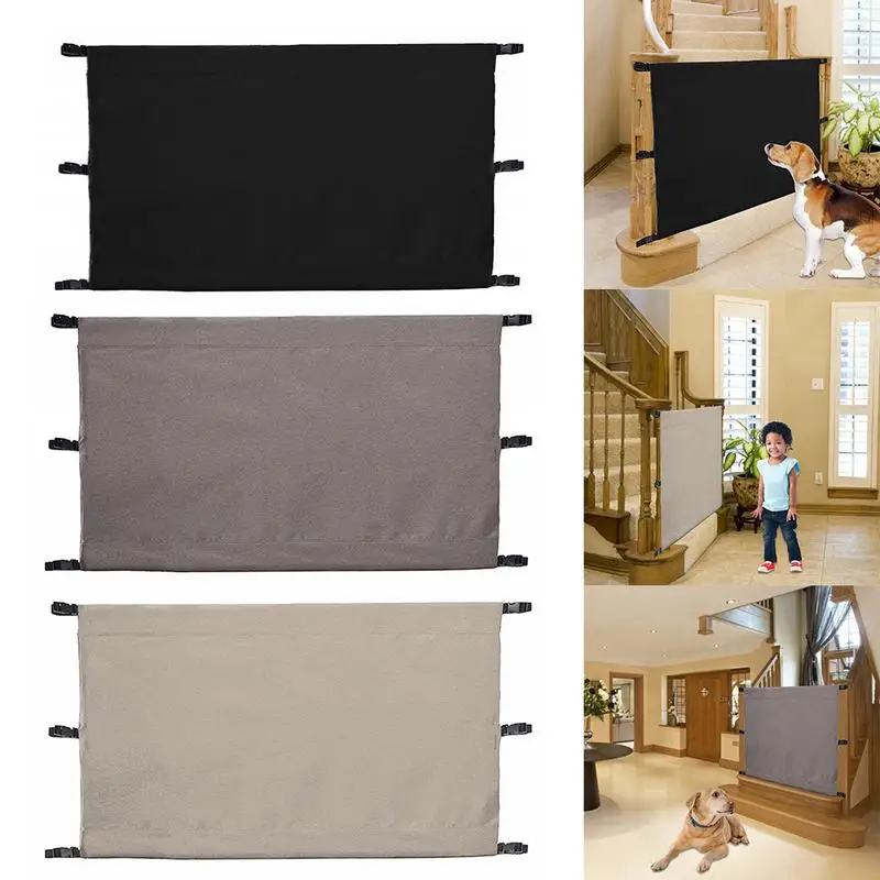 

43.3x35.8in Dog Fence Stair Gate Pet Fences For Dogs Indoor Pet Gate Gate Portable Folding Mesh Gate Safe Guard Pet Supplies