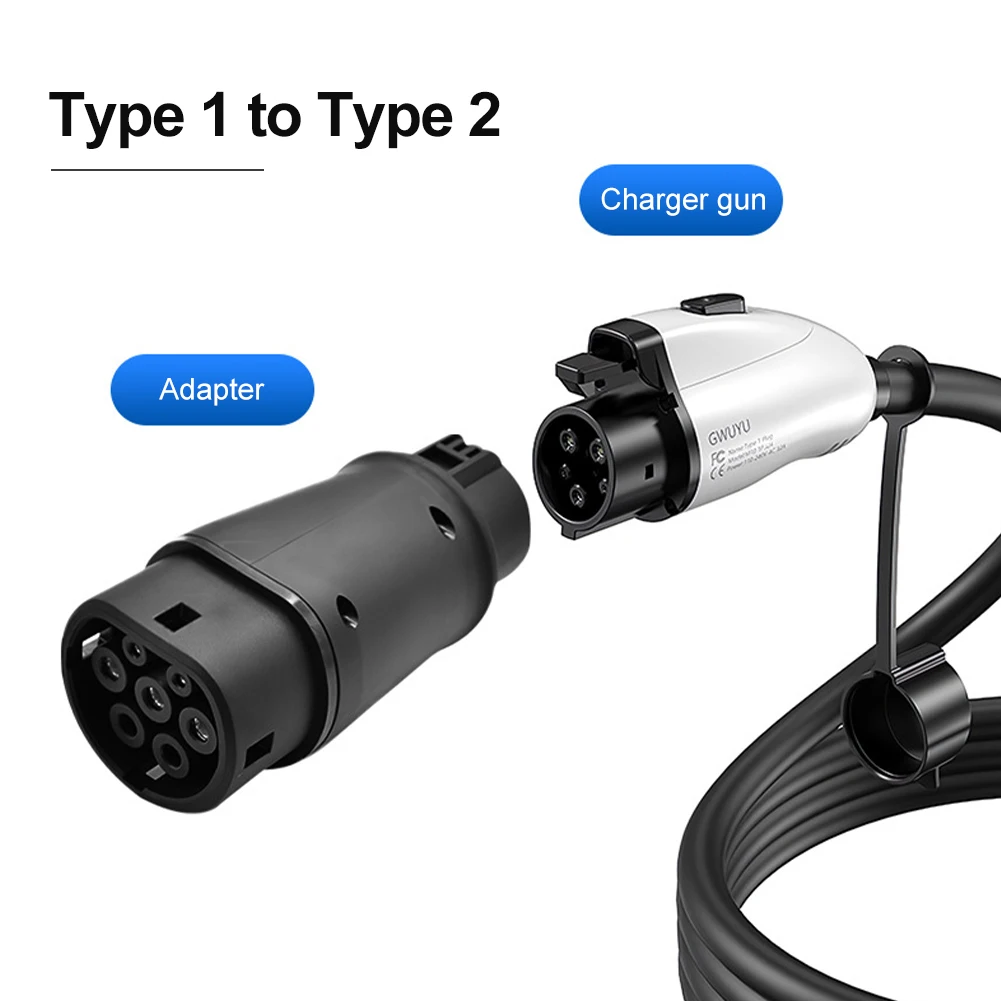 

32A EV Charger Converter Charging Station IEC 62196 Type2 to J1772 Type1 and Type1 to Tesla Electric Car Charging Adapter Barrel