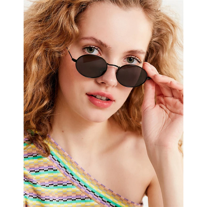 Description Picture 5 of itemWomen Female Oval Fishing Sunglasses Eyewear Driver Goggles Small Retro Vintage Sexy Round Sunglasses Frame Fishing Accessories