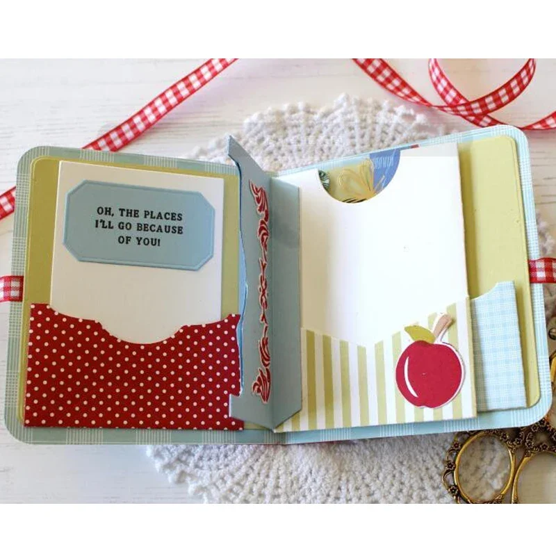 Gift Card Holder Book Pockets New Design Craft Metal Die Cuts Cutting Die Scrapbooking Album Paper Card Craft Embossing Cuts Die