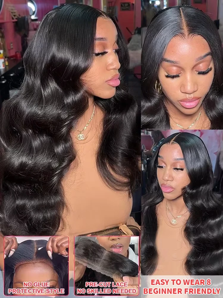 30 38 40 Inch Body Wave Human Hair Wigs 13x4 13x6 HD Transparent Lace Frontal Wig Preplucked Brazilian 5x5 Glueless Closure Wigs