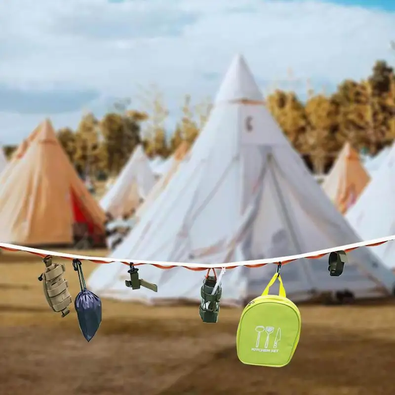 Clotheslines For Outside Nylon Collapsible Washing Line With Wind  Resistance Camper Must Haves Rope For Drying Clothes Bed