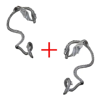 🌙💀 Moon Skull Dangle Earrings – Gothic Vintage Jewelry with Wooden Box 1