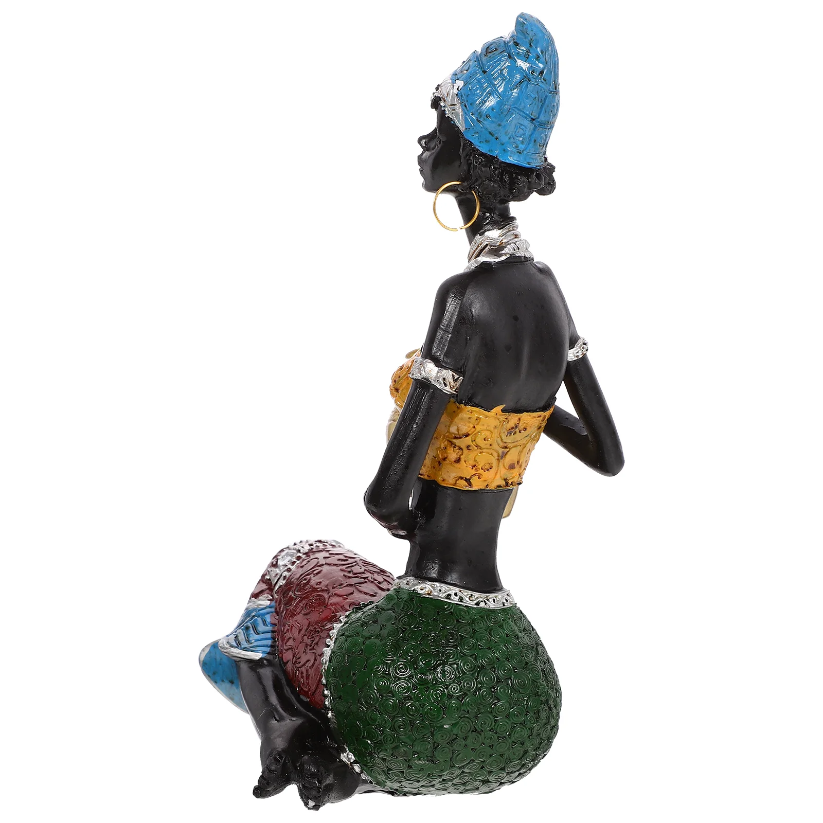 

Sculpture African Women Figurine Girl Figure Lady Resin Home Decorations Miss Statue