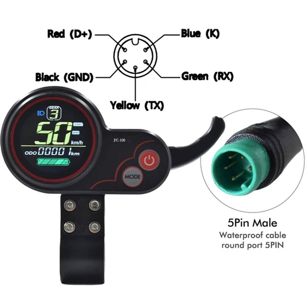 FC-100rReplace LH-100 5pin 6pin männliche Fahrrad Display Daumen Gas 2 in 1 Armaturen brett Bedienfeld für E-Sooter Teil