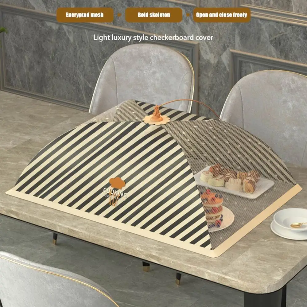 Serving Cover Foldable Collapsible Metal Frame Anti Fly Mosquito Table Food Cover Meal Table Mesh Food Mesh Screen