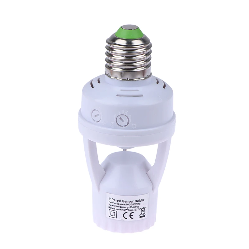 Description Picture 6 of item1Pc AC100-240V E27 Socket Converter With PIR Motion Sensor LED Lamp Base Intelligent Switch Light Bulb Lamp Holder
