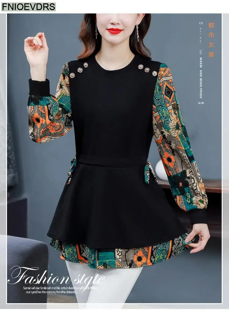 M-5XL Loose Clothes 2023 Women European Fashion Elegant Office Lady Work Button Shirt Casual Tunic Belly Peplum Tops And Blouses