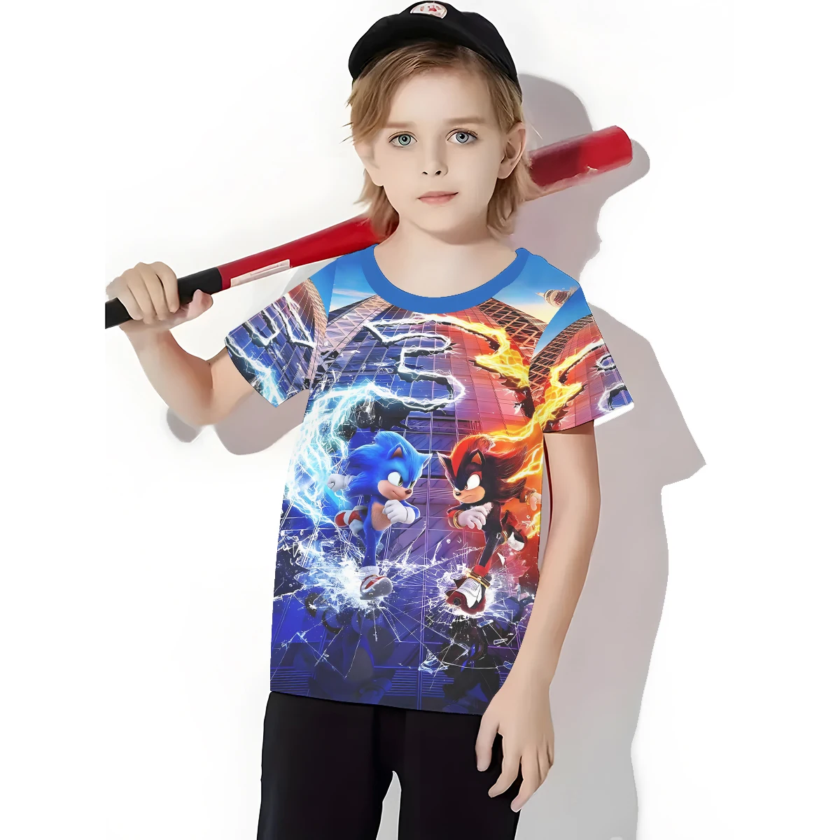 3D Print Cute Cartoon Baby Clothing 5 to 14 Years Male Outdoor Clothes for-S-sonics-Children Boy Girl Child T-Shirt Top Shirts 2