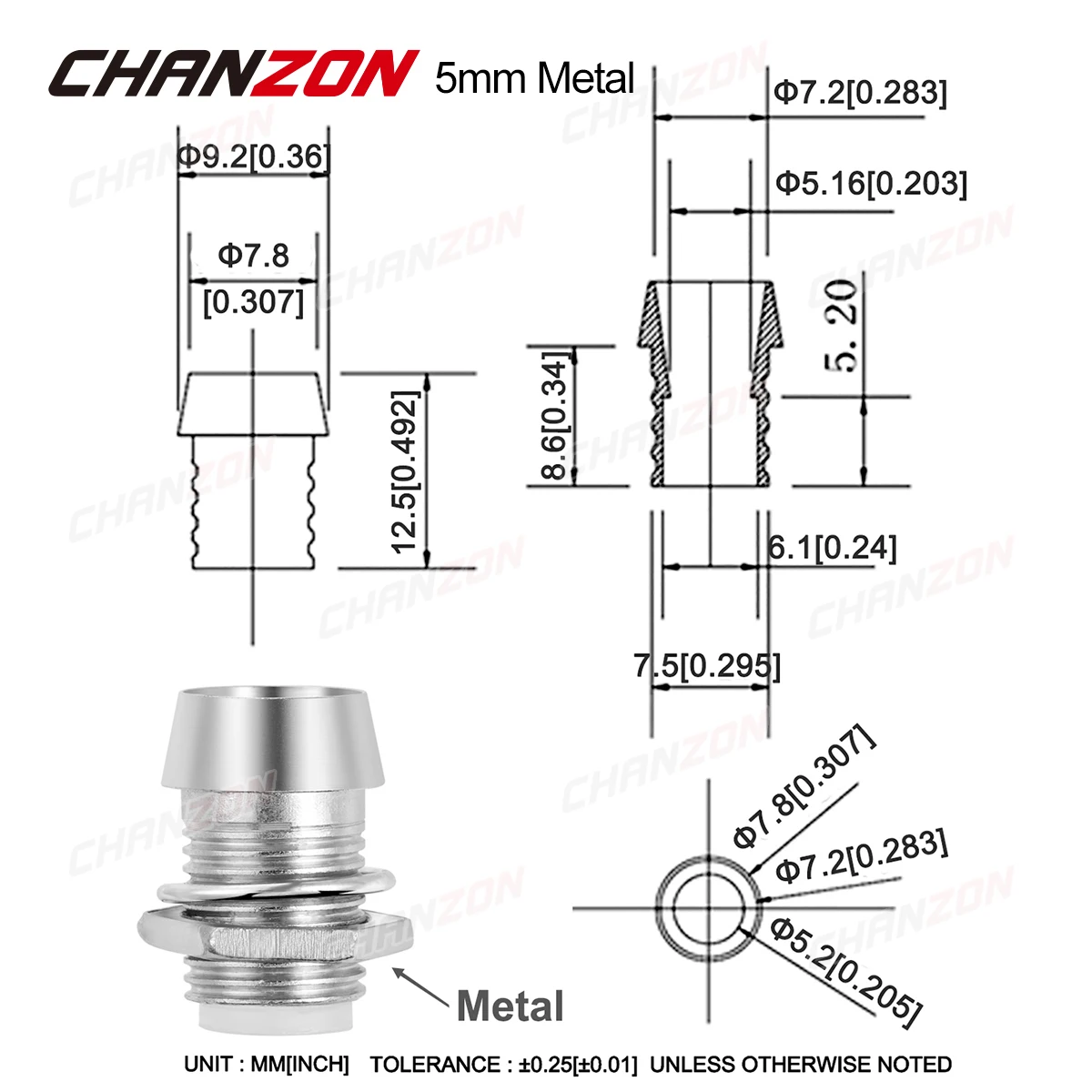 3mm 5mm LED 홀더 소켓 클립 베젤 발광 다이오드 램프베이스 커버 금속 크롬 플라스틱 디스플레이 마운트 패널 Blub 컵 케이스