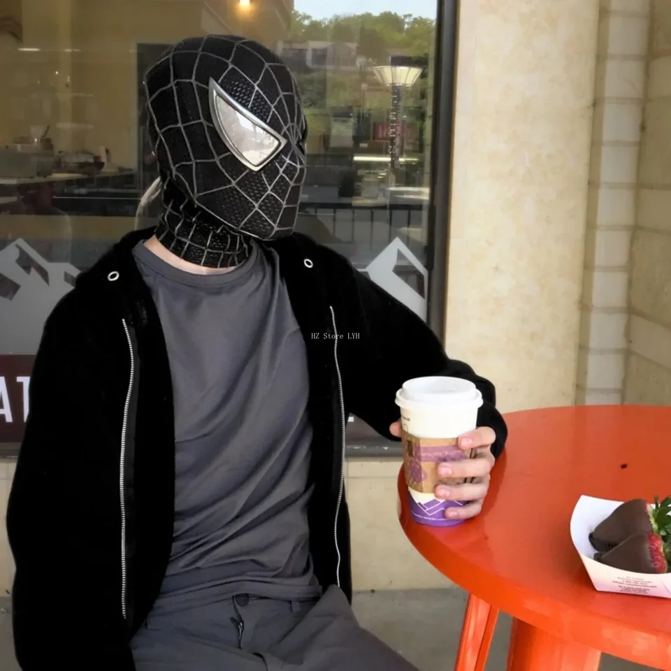 コスプレ　ブラック　スパイダーマン　マスク　トビー　マグワイア　サム・ライミ版 コスプレ スパイダーマン マスク トビー マグワイア サム