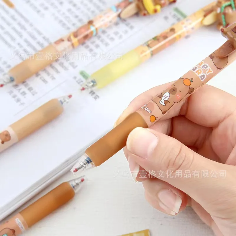 Stylos Bureau école SI SEN Lot De 12 Stylos Gel Effaçables Capybara | Mine Bleue 0.5mm | Pour École, Bureau - Design Animé Stylos Effaçables Fun