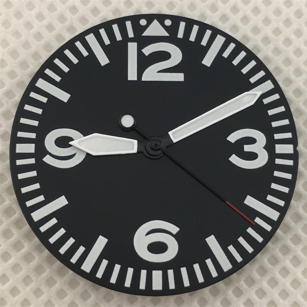 29mm Black and White Full Luminous Dial with Green Luminescence