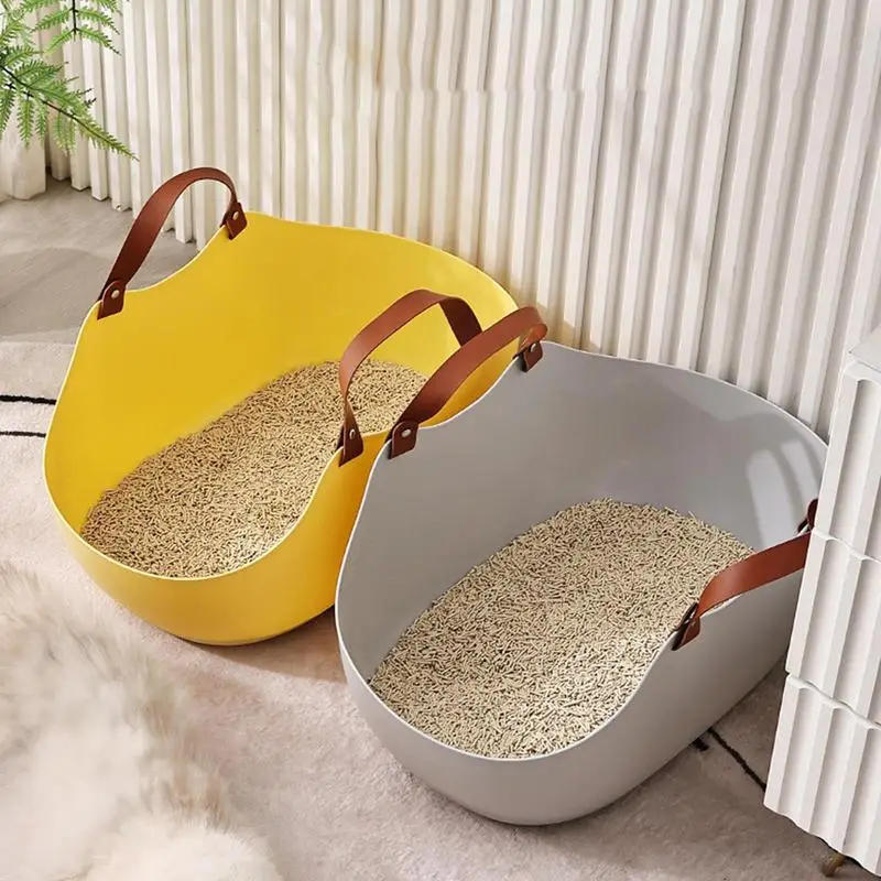 

Cat Litter Box Pet Toilet Bedpan Kitten Dog Tray With Cat Litter Shovel Large Cat Poop Pan Alf-Closed Cat Boxes For Indoor Cats