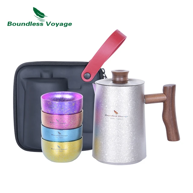 Boundless Voyage 300ml Titanium Tea Pot With Infuser Tea Kettle Cup Set  Single Layer Small Teapot With Filter for Loose Tea - AliExpress