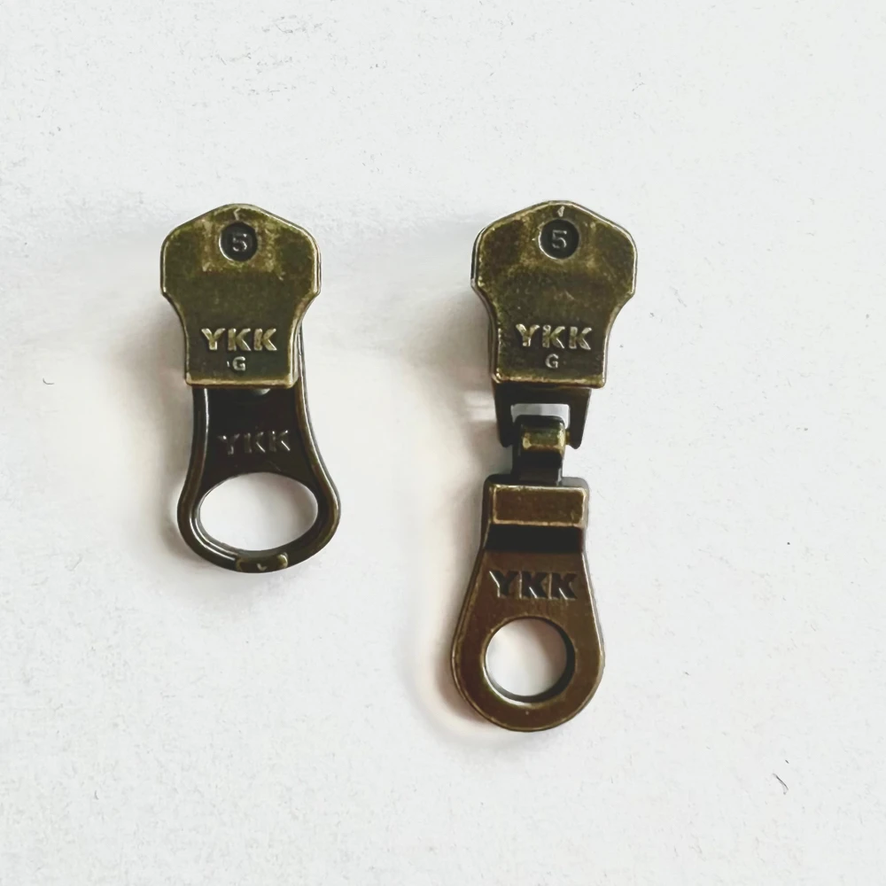 YKK 5# Bronze Metal Zipper Slider Auto Lock Pull Puller Head 5pcs For 5# Metal Zipper Sewing Accessories