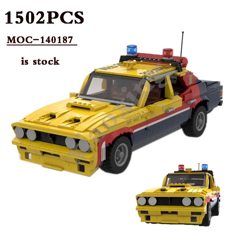 

New MOC-140187 Movie Series Crazy Yellow Interceptor 1502 Pieces Building Block Toy Model Christmas Gift for Kids Birthday Gift