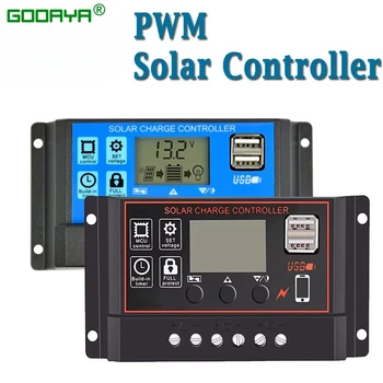 Regolatore PWM Regolatore solare 12V/24V 30A 20A 10A regolatore solare caricabatteria Display PWM LCD doppia uscita USB 5V