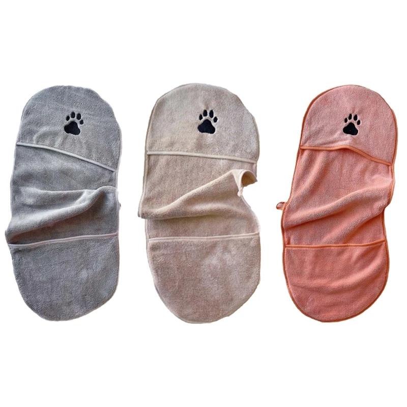 Hand Pocket Pet Towels Soft Pet Drying Towel Fashion Multifunctional Towels for Efficient Drying