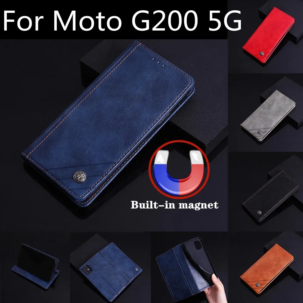 Magnetic Card Flip Leather Phone Case with Book-Style Design and Back Skin Pouch