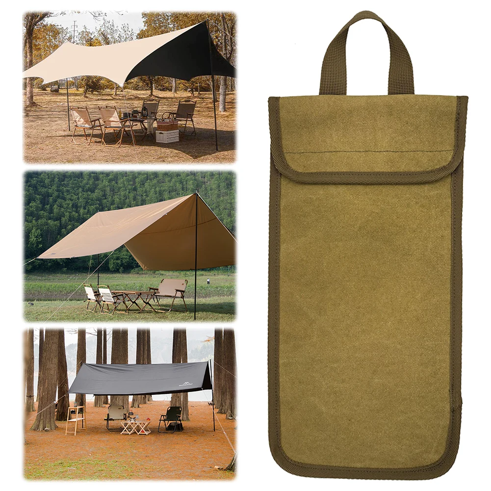 Borsa porta picchetti per tenda da campeggio, attrezzatura da esterno, sacca porta chiodi per tenda e telo da campeggio - immagine 2