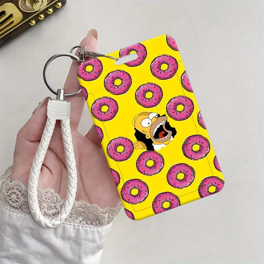 Adorable Cartoon Protective Case with Retractable Card Holder and Lanyard