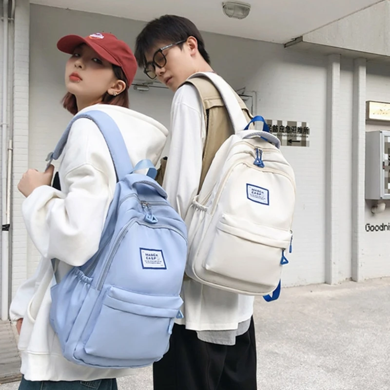 Large Backpack Middle High School College Backpack Bookbag for Teen Student Unisex Travel Daypack Black/Blue/White/Green