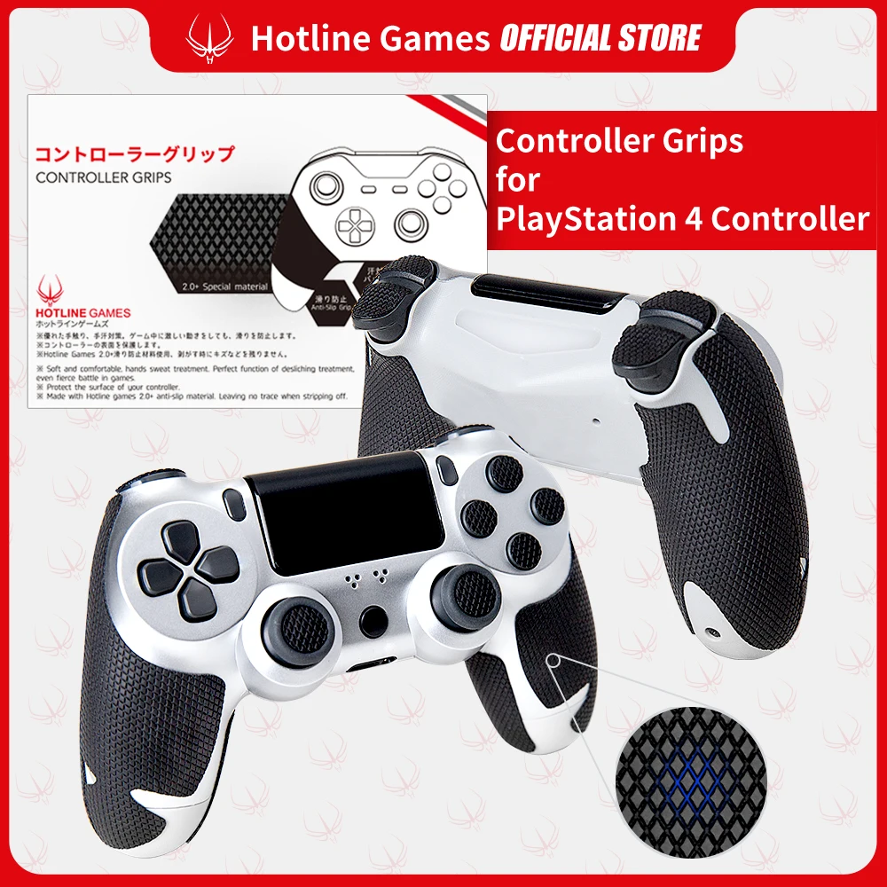 20Pcs Hotline Games 2.0 Plus Controller Grip Tape Compatibile Con Controller Playstation 4/Ps4, Antiscivolo, Traspirante