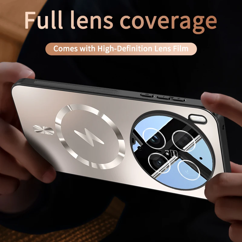 Premium Magnetic Lens Full Cover Case with Wireless Charging