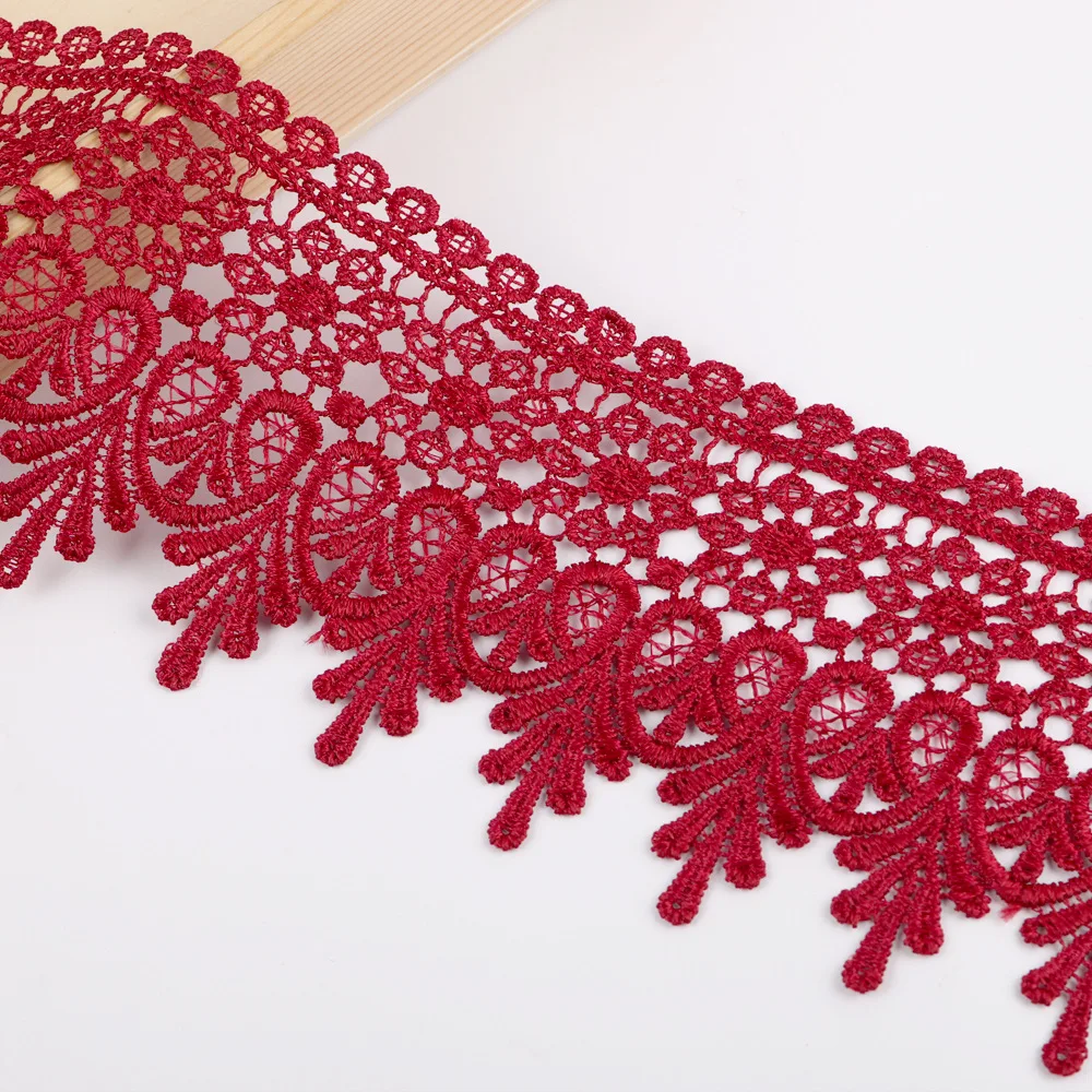 1 Yard Lace Ribbon 90MM Lace Trim DIY Embroidered For Sewing Decoration African Fabric