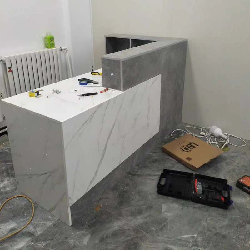 Bar Cashier Counter Modern Company Reception Desks Commercial Beauty Salon Reception Desk Convenience Store Consultation Counter