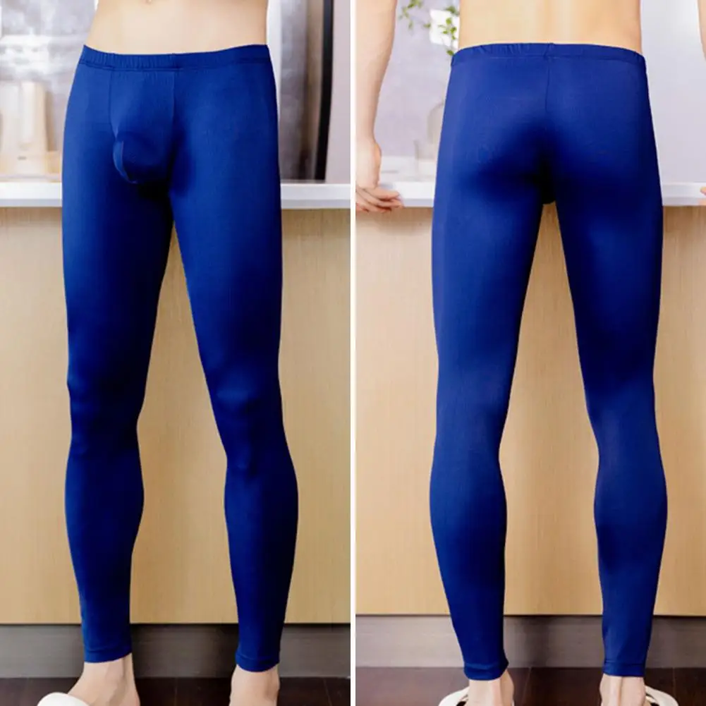 Elastic Waistband Sports Trousers Premium Men's Elastic Waist Leggings Stylish U-convex Skinny Pants for Yoga Running Fitness