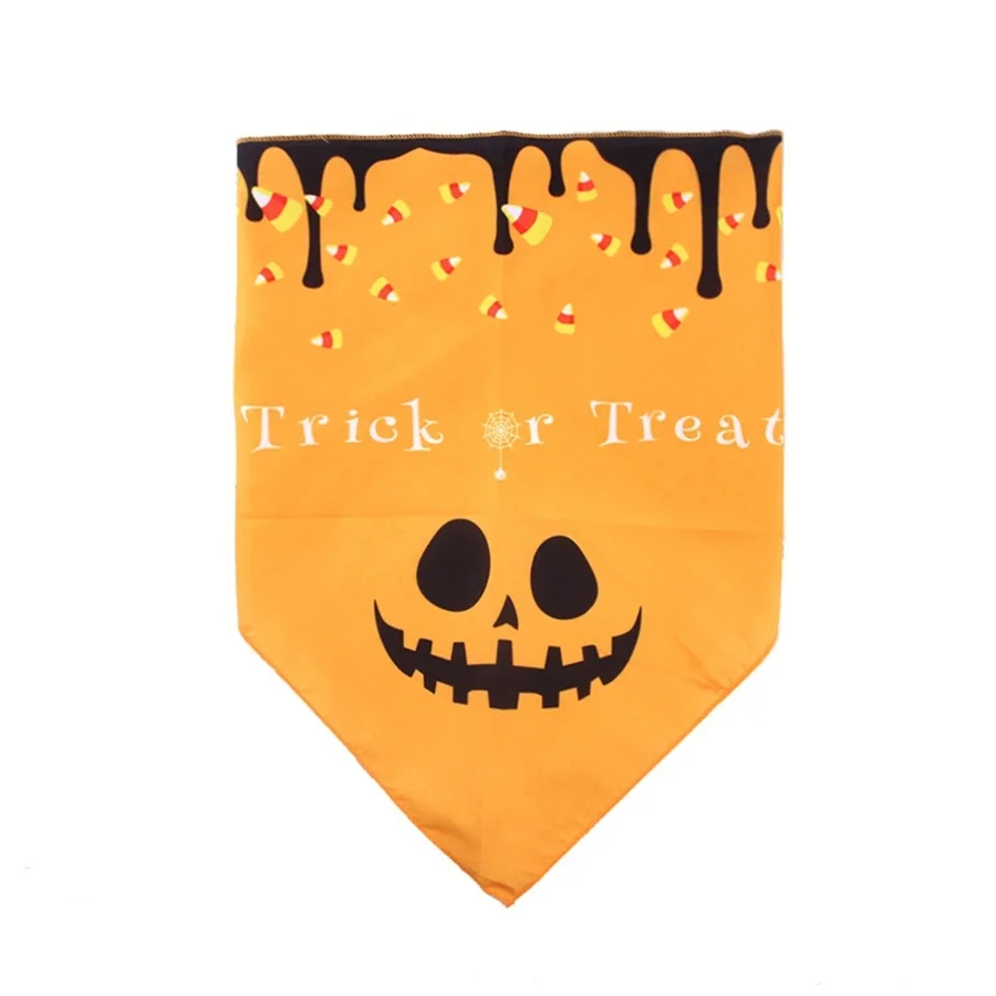 1pc pet Halloween triangle scarf, dog drool towel, cat neck cover scarf accessory