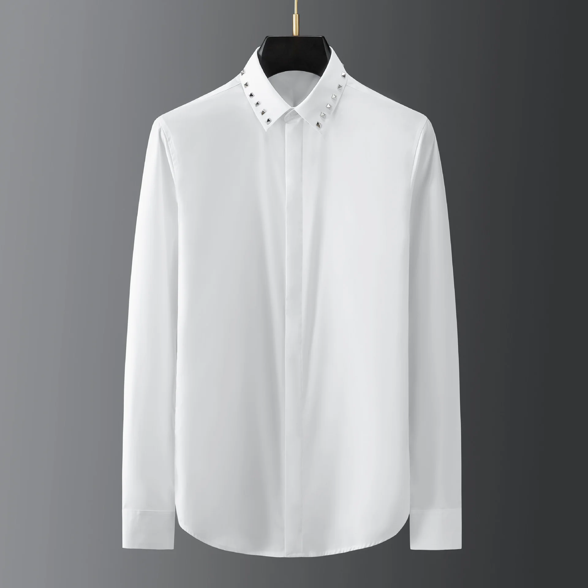 

Брендовые рубашки ручной работы с изображением ивовых ногтей, мужское белое повседневное Деловое платье с длинным рукавом, облегающее женское смокинг