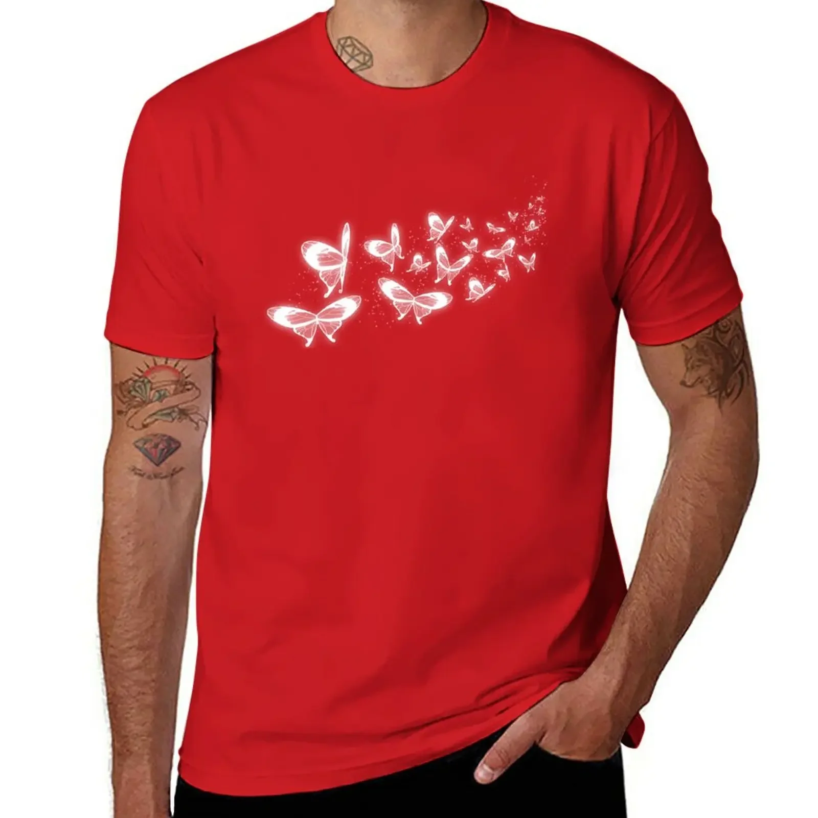 

Hua Cheng's Silver Butterflies T-Shirt vintage clothes blanks korean fashion fruit of the loom mens t shirts