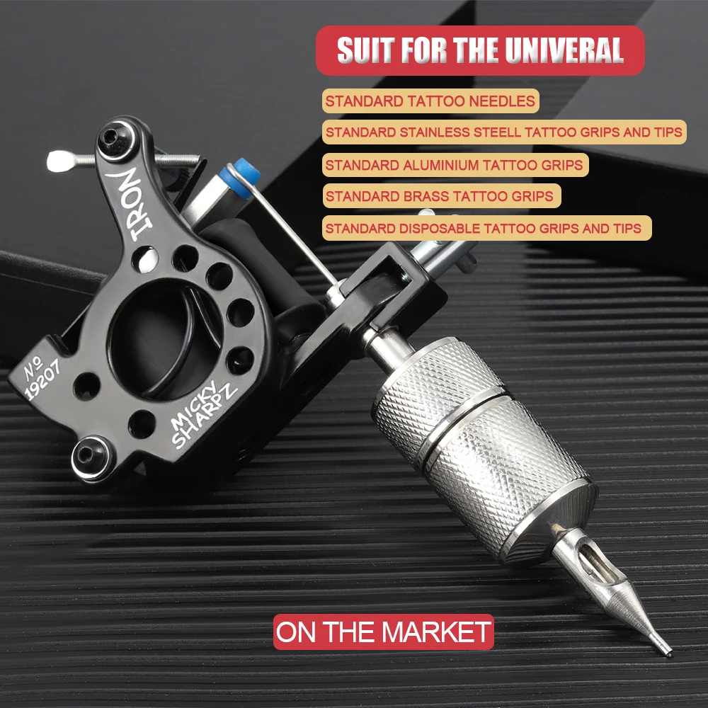 Coil Tattoo Machine Gun for Liner Shader Handmade 10 Wraps Coil Tattoo Gun Machine for Tattoo Needles Supplies