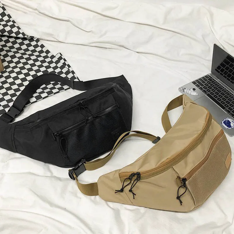 Nylon Waist Belt Bag Fanny pack Unisex Hip-hop Crossbody
