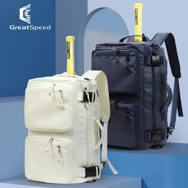 Greatspeed Padel Beach Tennis Bag with Shoe Compartment Men Women's Gym Bag Sneakers Backpack Shoulder Handbag 3in1 Multination
