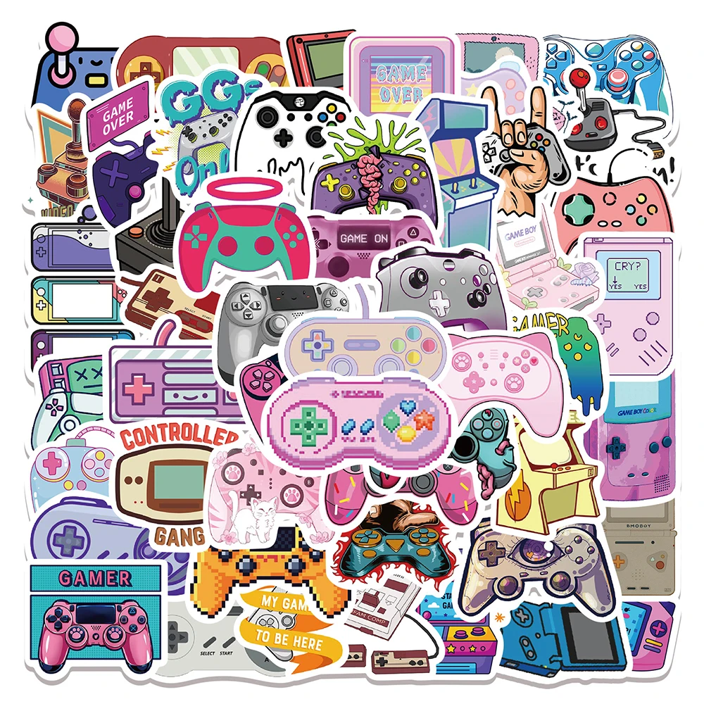 

10/30/60PCS Cartoon Game Handle Graffiti Stickers DIY Waterproof Kids Toy Notebook Phone Suitcase Laptop Guitar Bike Decals Gift