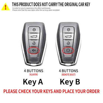 Lega Gel di silice custodia per chiave a distanza per Auto custodia per Geely Emgrand X7 EX7 Coolray 2019-2020 accessori per Fob per lo Styling automatico - Lega Gel di silice custodia per chiave a distanza per Auto custodia per Geely Emgrand