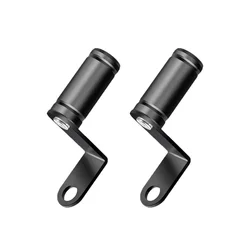 Universal Motorcycle Mirror Expander Bracket with Multifunctional Phone Holder and Alloy Clamp (2pcs black)