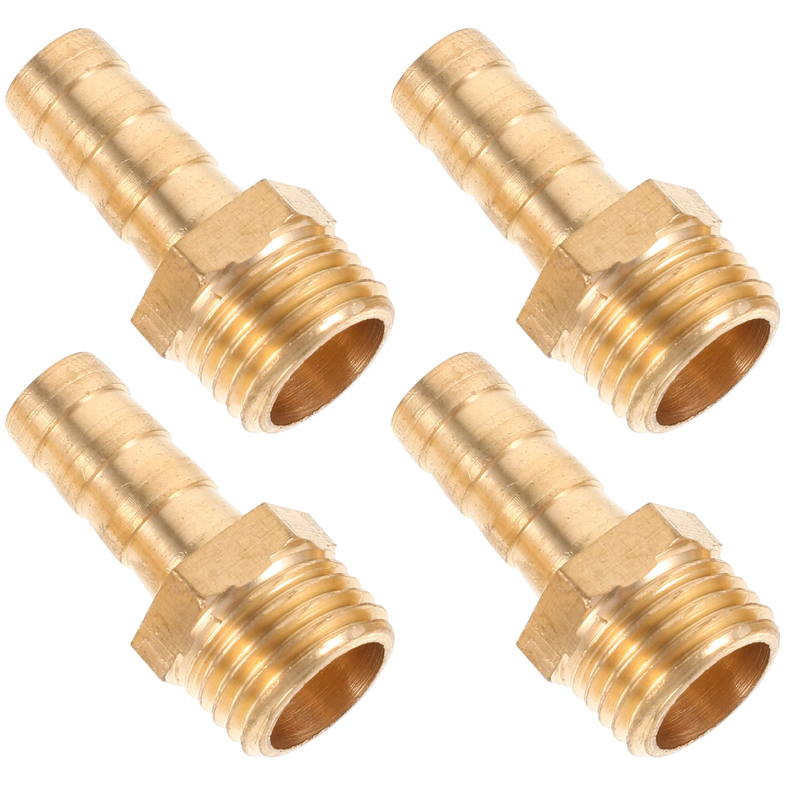 

4 Pcs Brass Hose Barb Tee 1/4" X 1/4"x T-Connector 3-Way Air 5-Pack Pipe Fittings Practical Copper
