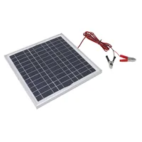 Panneau solaire Portable 50W, cadre en aluminium, panneau solaire en silicium monocristallin avec câble de 9,8 pieds, Clips de batterie rouge et noir DC 18V 4